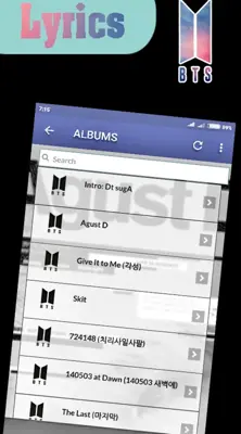BTS Lyrics (Offline) android App screenshot 7